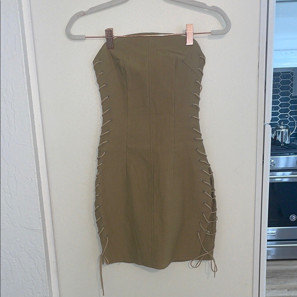 Motel Rocks Tan Mini Dress - Picture 3 of 8